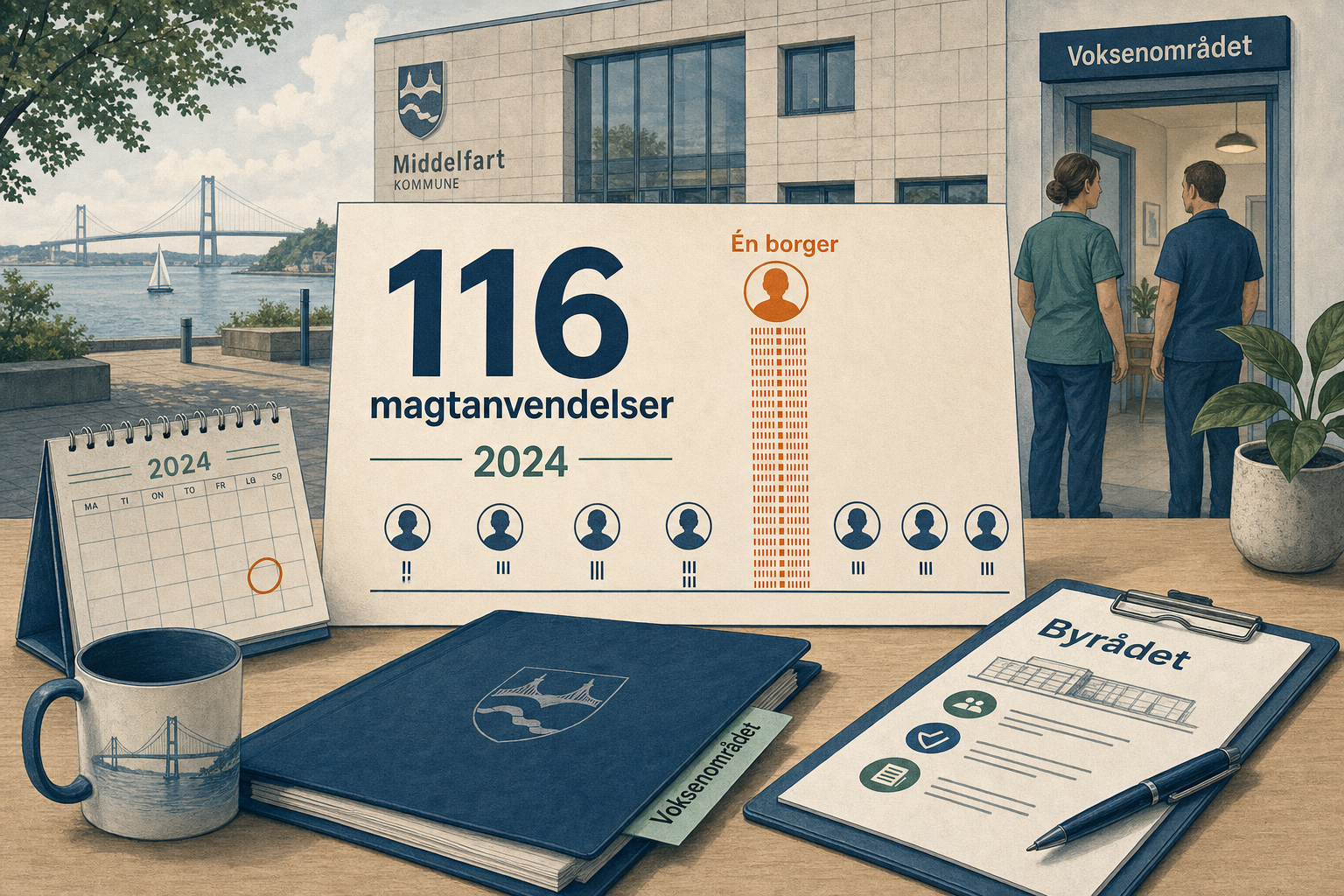 Illustration til: 116 magtanvendelser på et år: Én borger fylder i statistikken