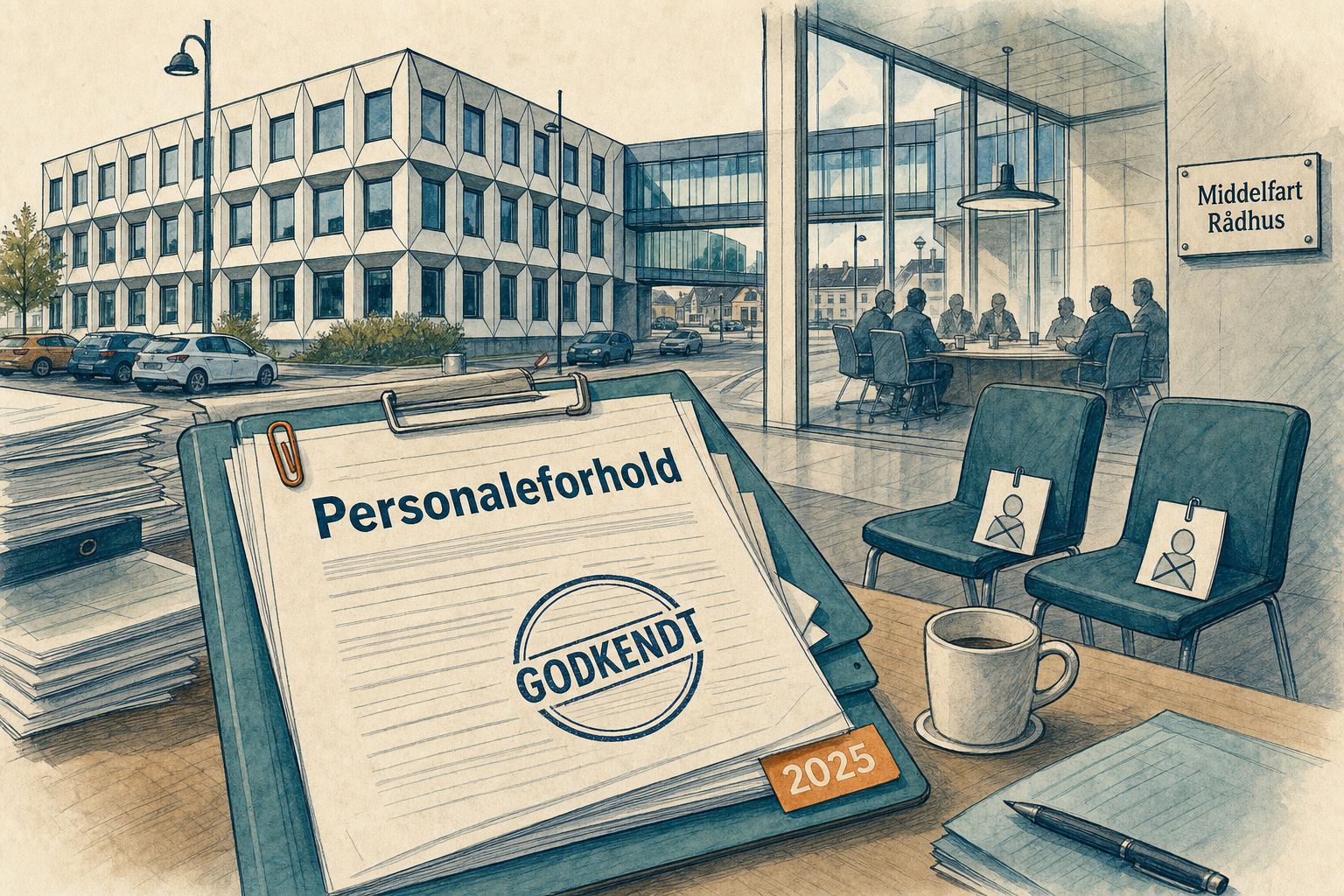 Illustration til: Personalesag afgjort på rådhuset uden to medlemmer