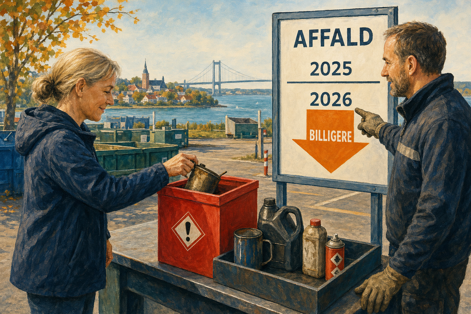 Illustration til: Billigere håndtering af farligt affald i 2026