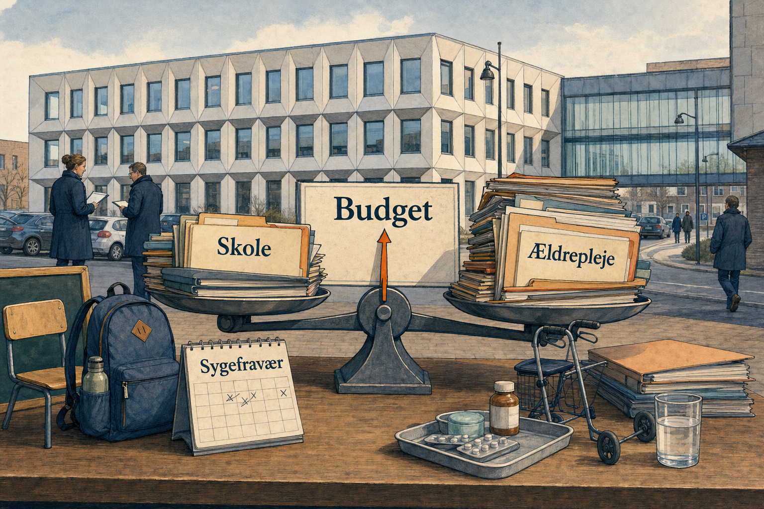 Illustration til: Dyre enkeltsager og sygefravær æder skolernes overskud