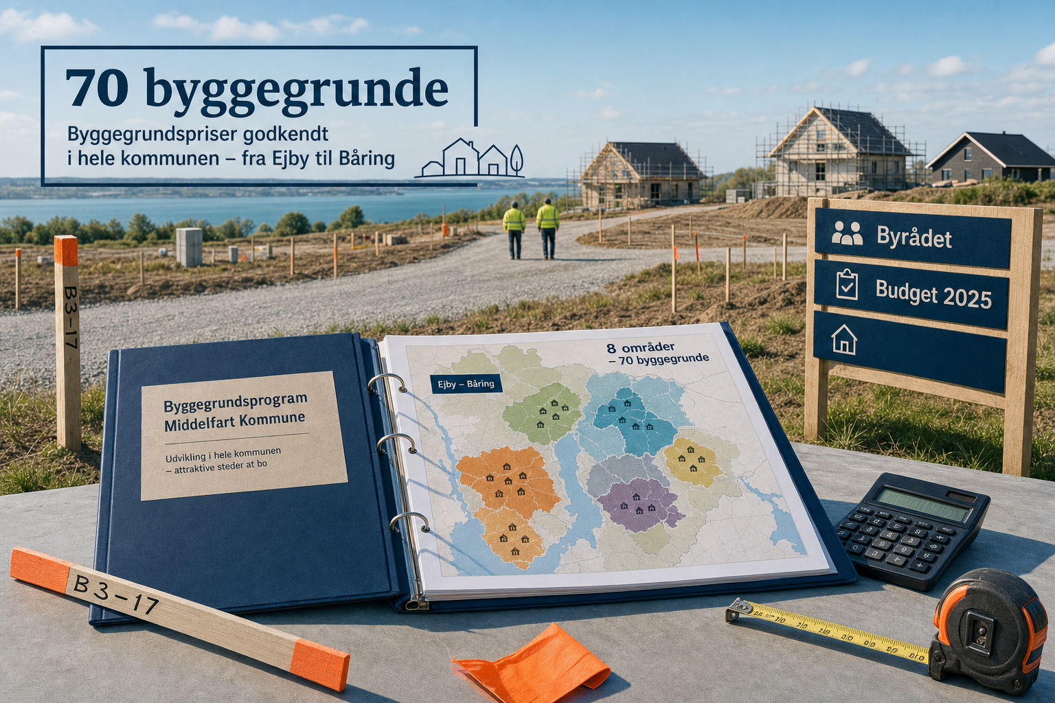 Illustration til: 70 byggegrunde til salg: Her er priserne godkendt til nybyggeri