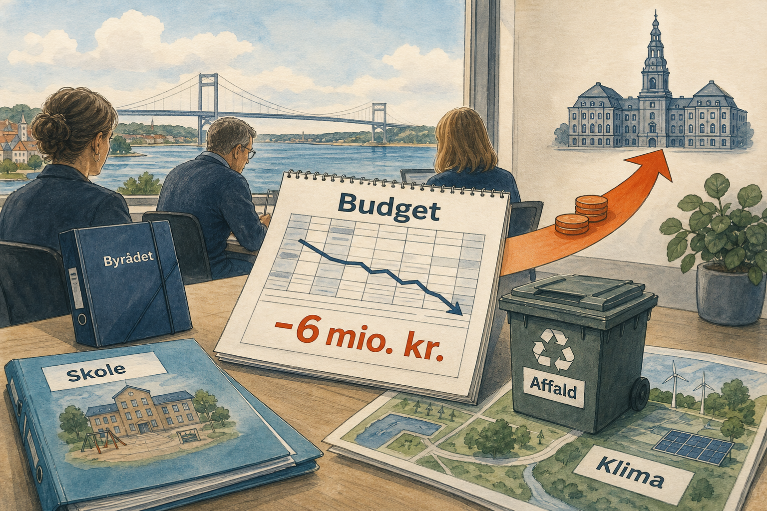 Illustration til: Budgetterne skæres med 6 millioner: Priserne steg mindre end ventet