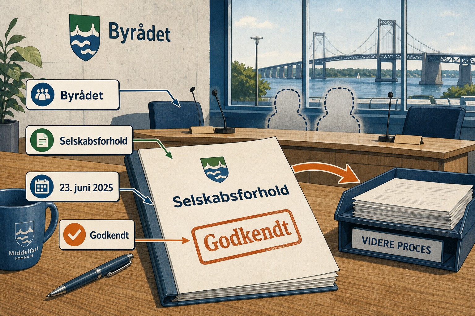 Illustration til: Byrådet godkender punkt om selskabsforhold