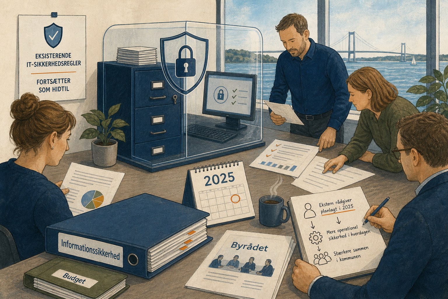 Illustration til: Dine data er sikre: Kommunen fastholder stram styring