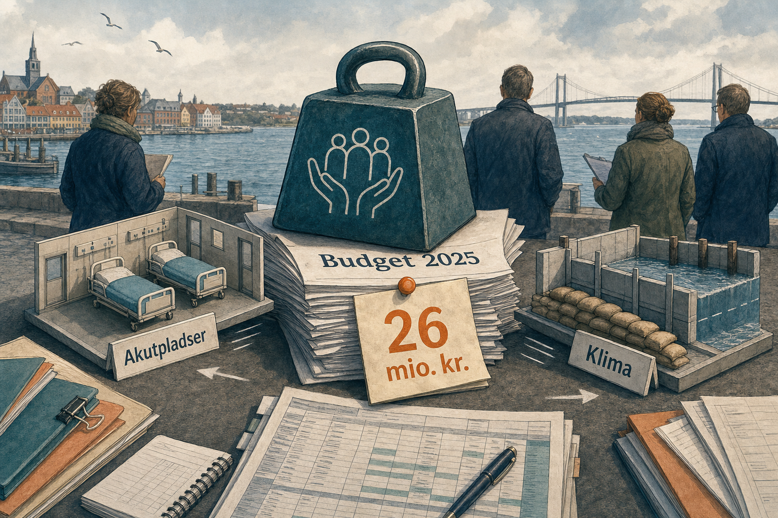 Illustration til: Dyre socialtilbud presser kassen: Akutpladser og klimahavn må holde for