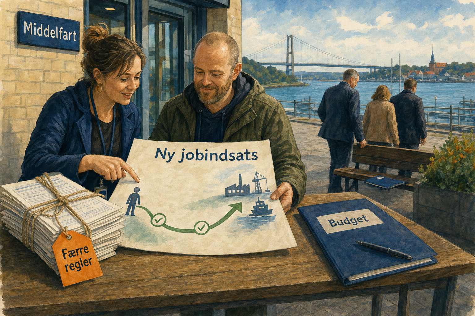 Illustration til: Færre regler til ledige: Byrådet klar med ny kurs for jobindsatsen