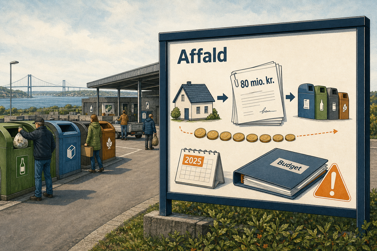 Illustration til: Genbrugsprojekt bliver dyrere: Det koster det dig om året