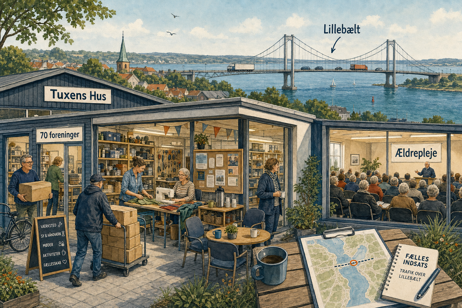 Illustration til: Mere plads til frivillige og ny kamp for trafikken over bæltet