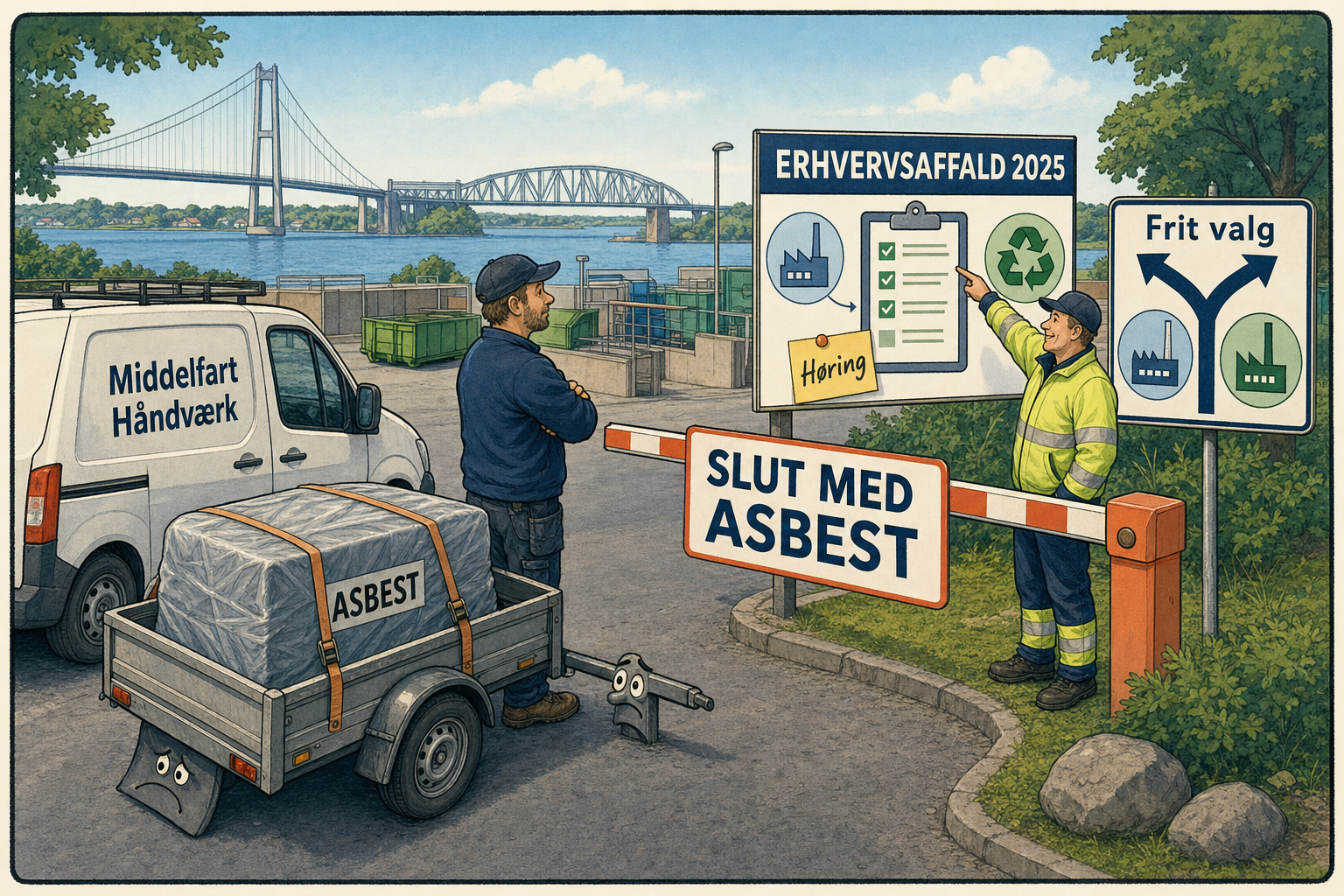 Illustration til: Nye regler for erhverv: Slut med asbest på genbrugspladsen