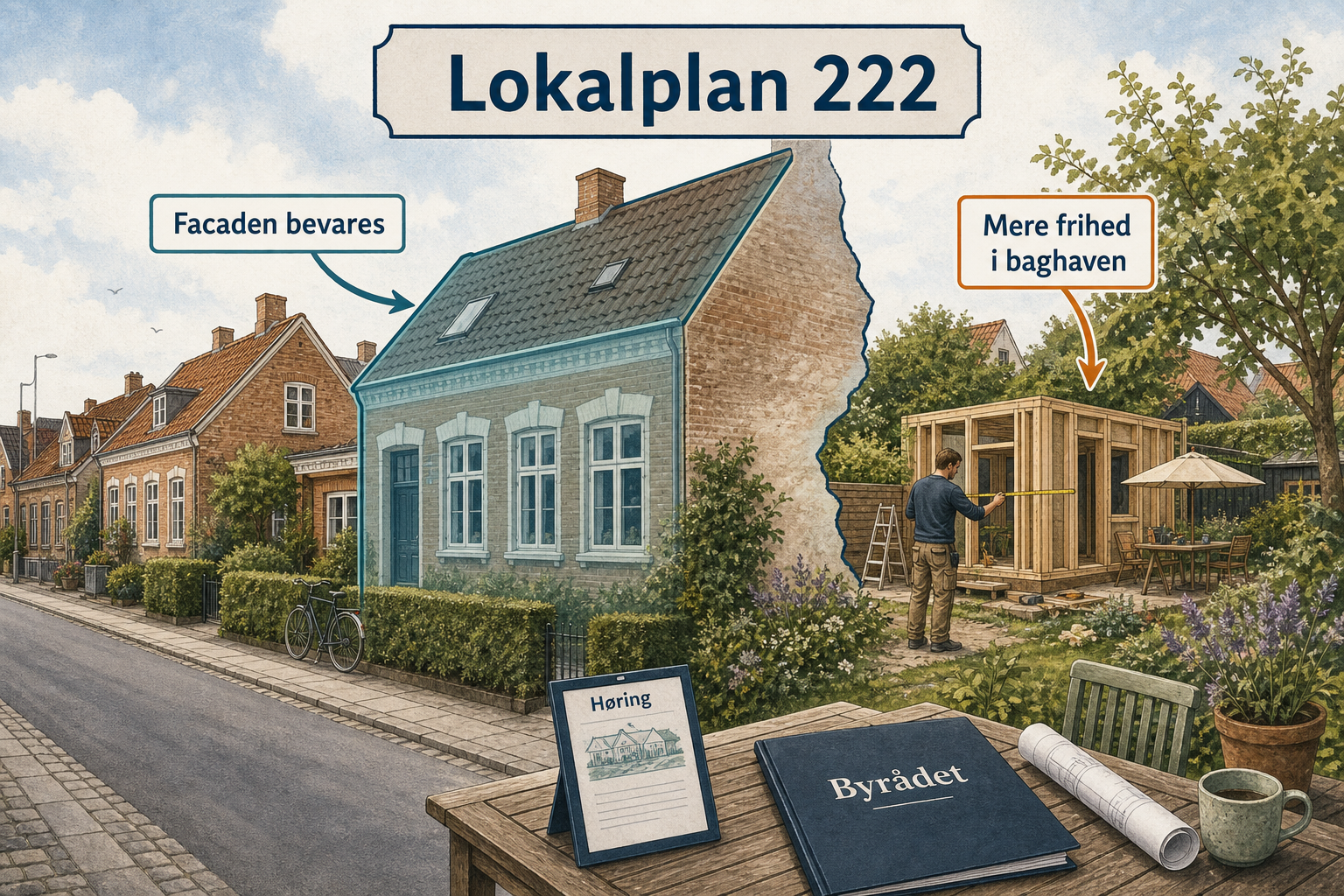 Illustration til: Nye regler på vej: Sådan må husejerne i Landekvarteret bygge om