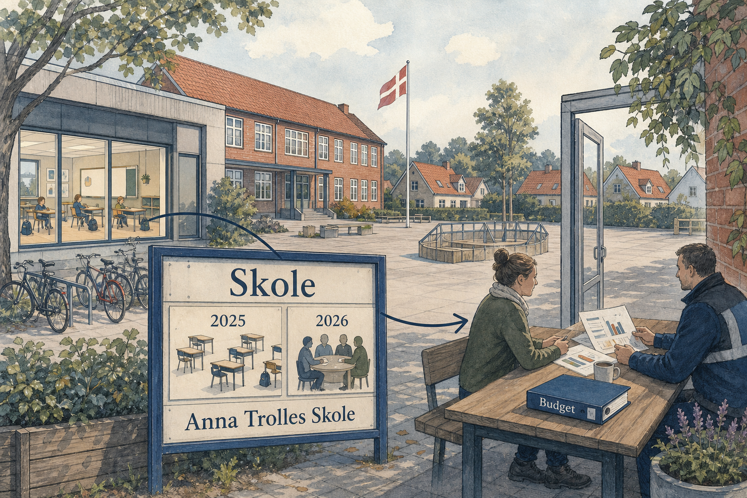 Illustration til: Nye skoleregler: Loft over klassestørrelser og åbning mod lokalsamfundet