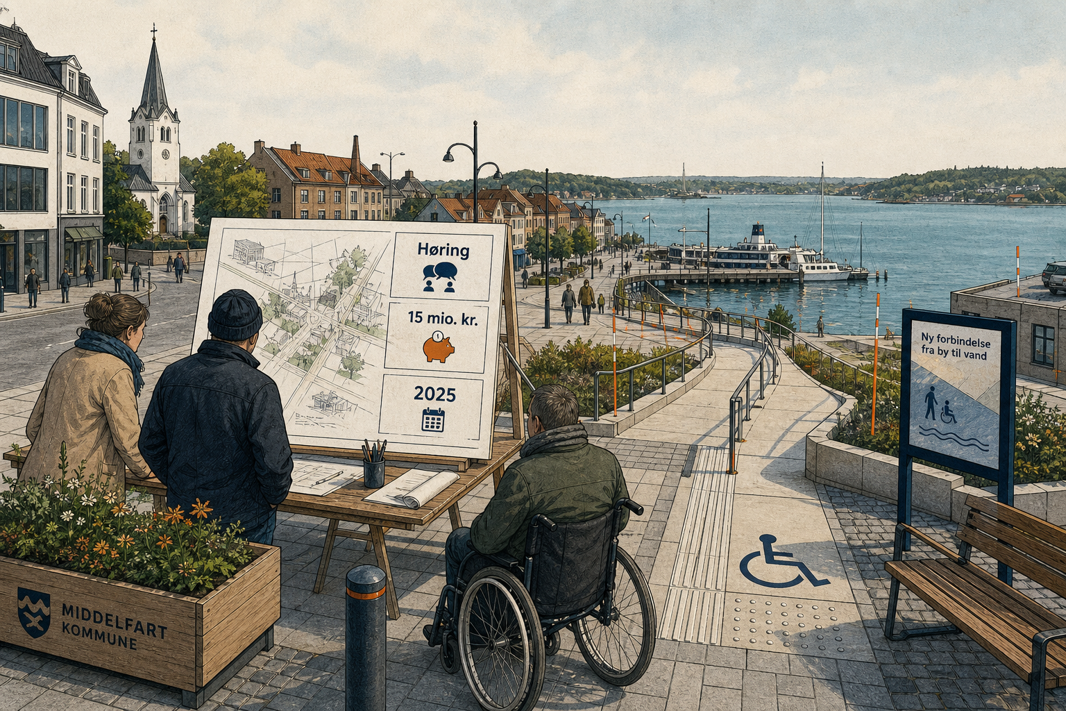 Illustration til: Nyt liv i midtbyen: Plan for 15 millioner sendes i høring
