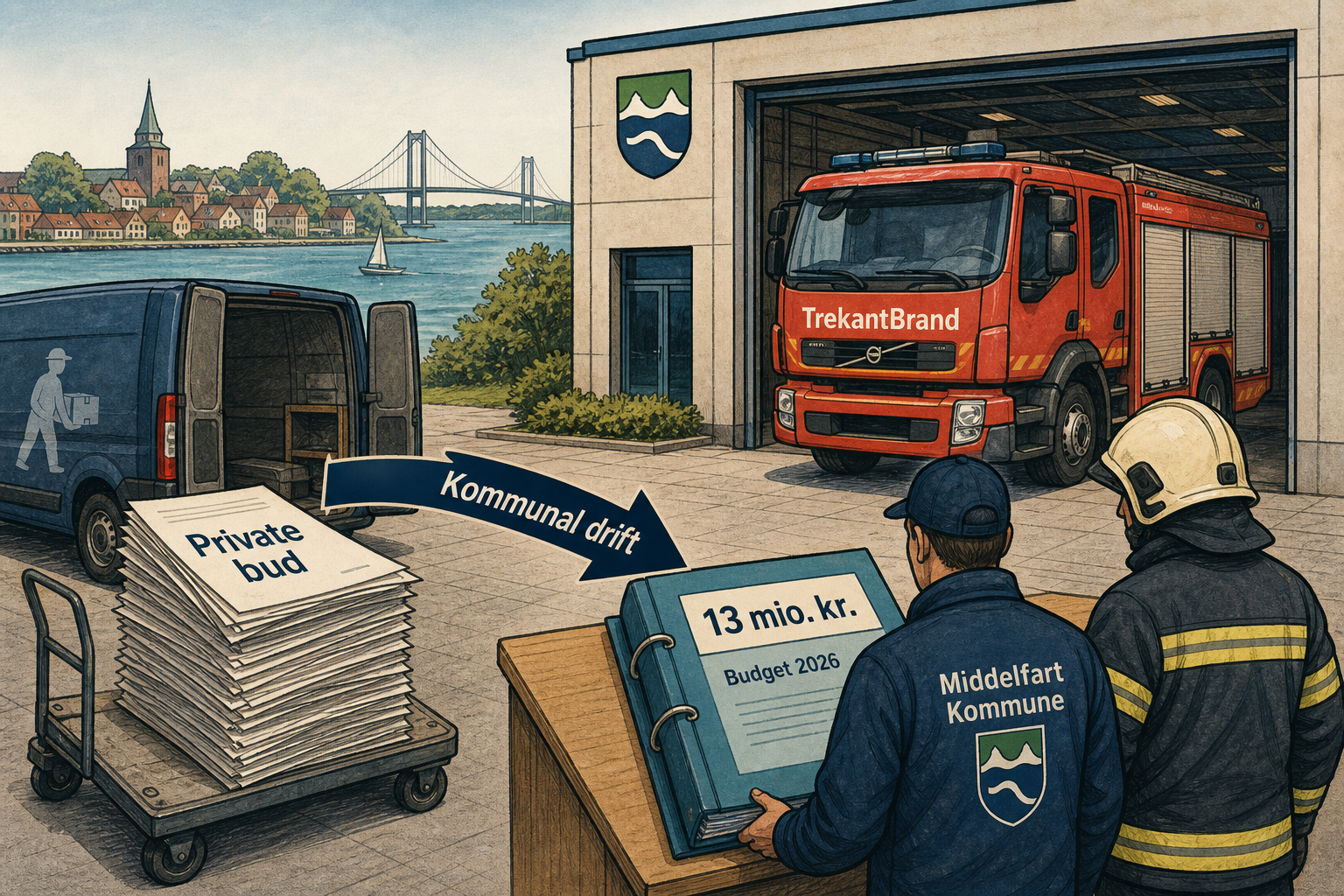 Illustration til: Private bud var for høje: Nu driver kommunerne selv brandslukningen