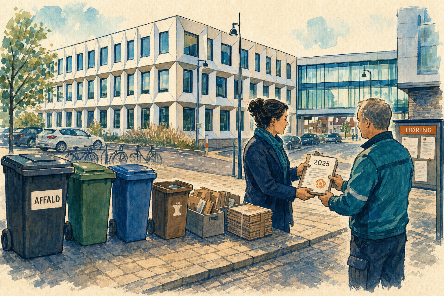 Illustration til: Reglerne for dit affald er opdateret: Nyt selskab overtager driften på papiret