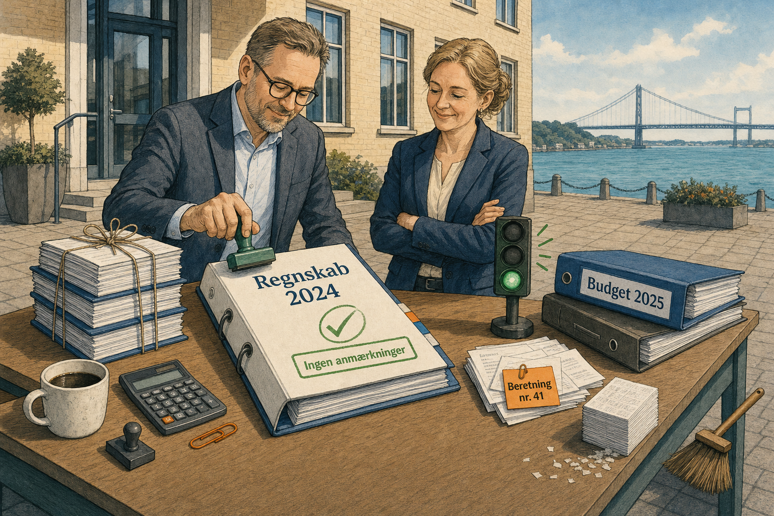 Illustration til: Revisor giver grønt lys: Middelfart har styr på pengene i 2024