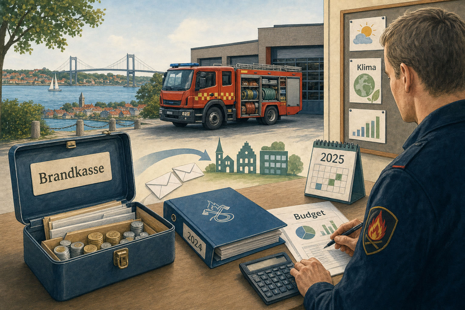 Illustration til: Roligt år uden katastrofer sikrer overskud i brandkassen
