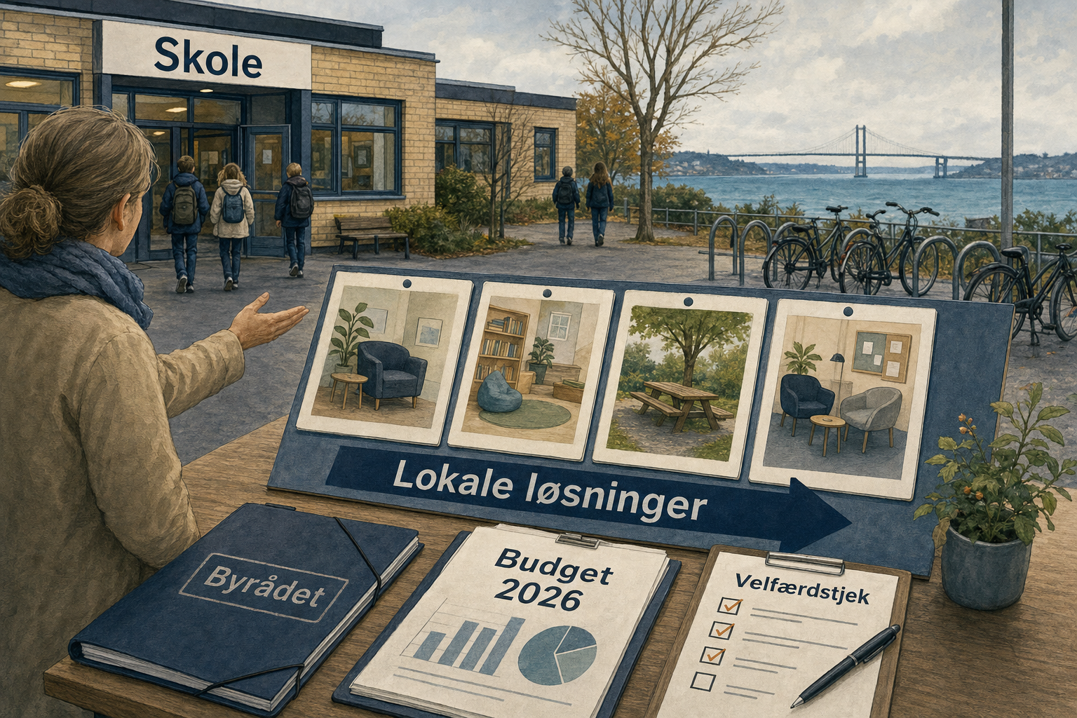 Illustration til: Byrådet afviser Pusterum på alle skoler: Frihed til lokale løsninger