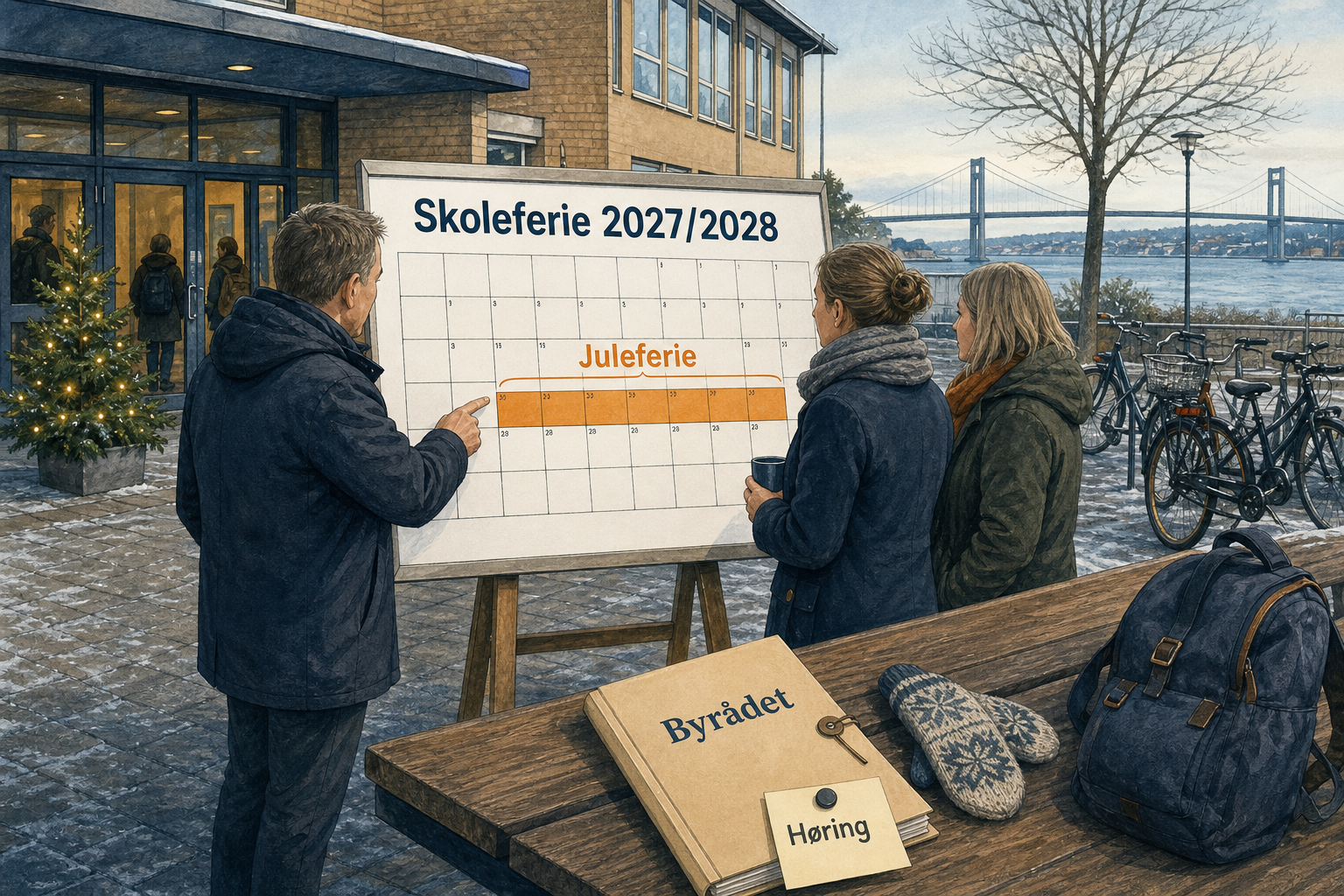 Illustration til: Længere juleferie til skolebørnene: Her er planen for 2027/2028