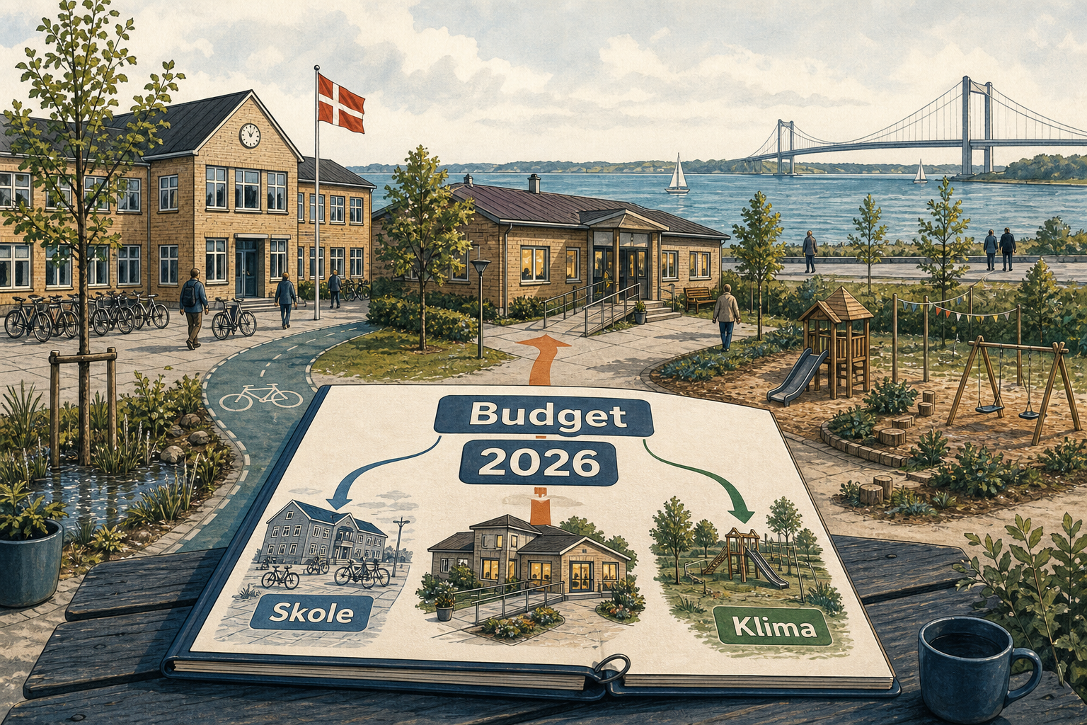 Illustration til: Middelfart-budgettet godkendt: Velfærd og millioninvesteringer fortsætter