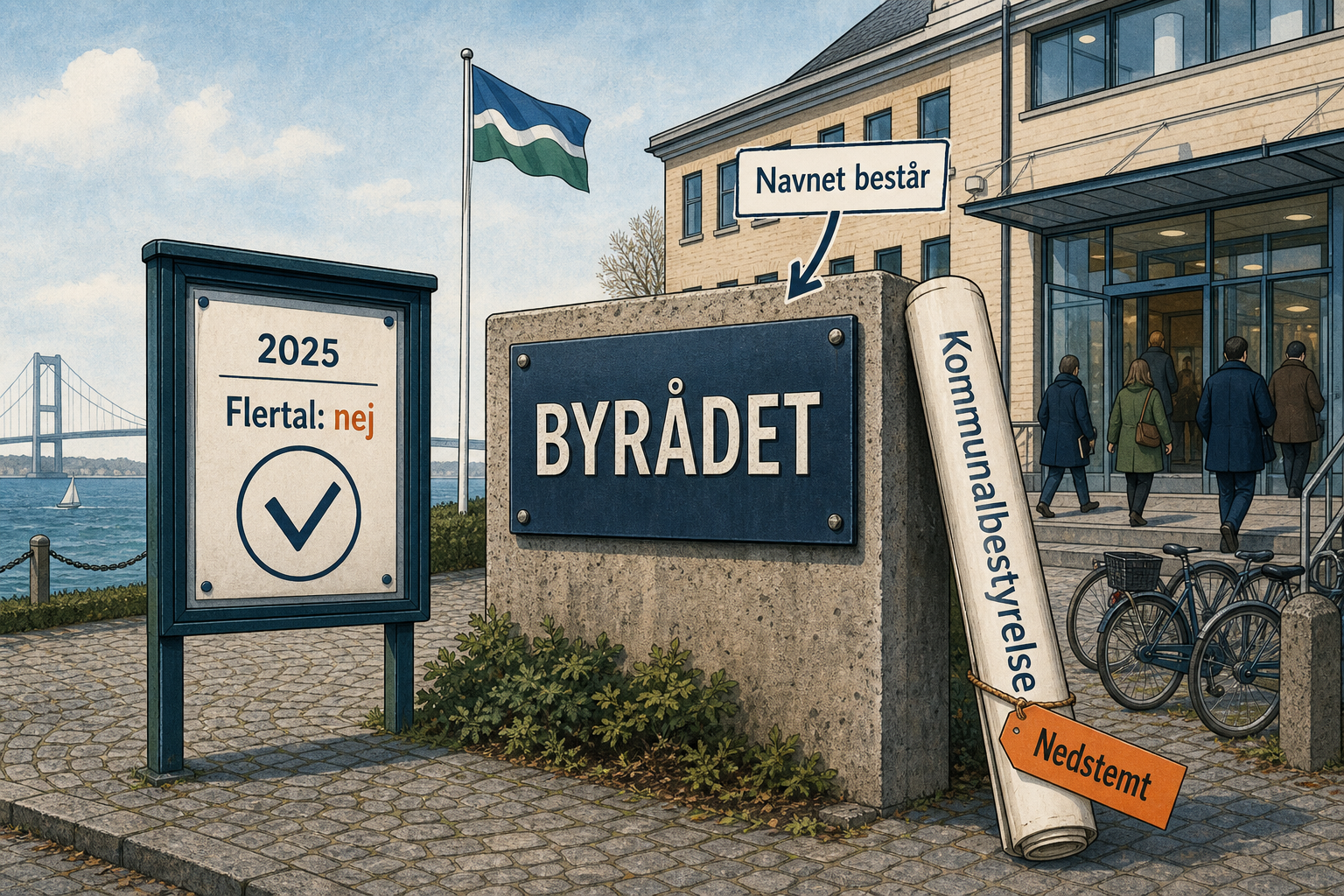 Illustration til: Navnet består: Det hedder stadig Byrådet i Middelfart