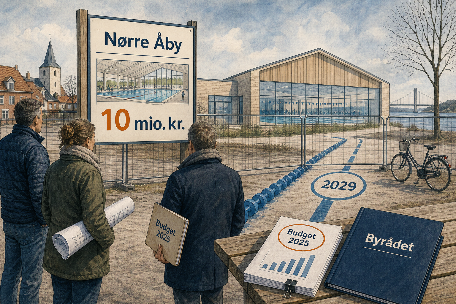 Illustration til: Nørre Åby får tilsagn om 10 millioner til svømmehal