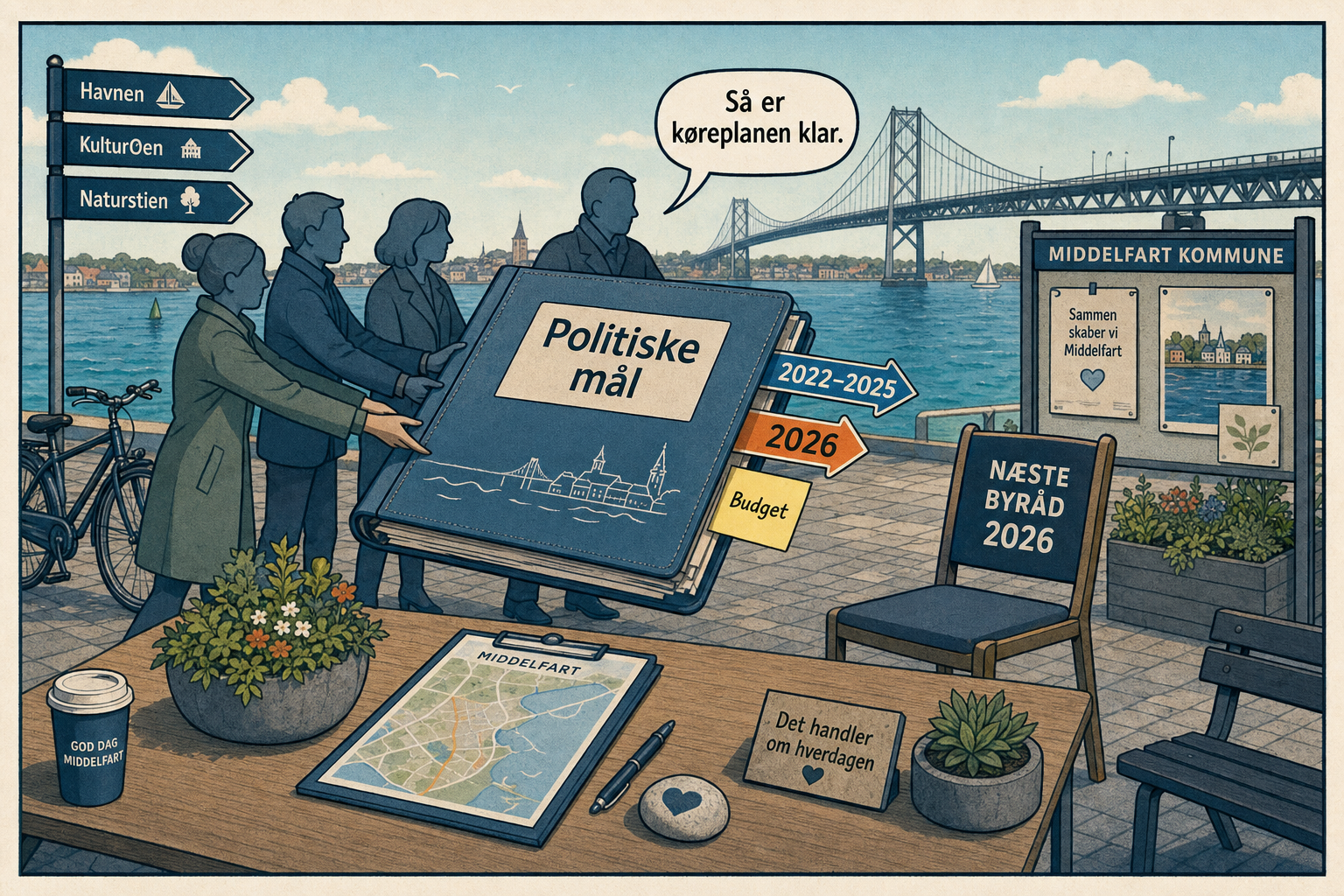 Illustration til: Nyt Byråd får køreplan: Her er målene fra 2022-2025