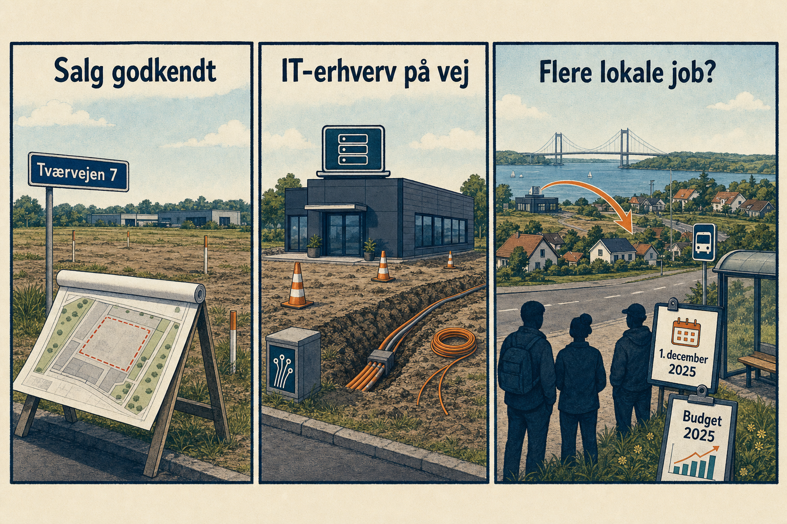Illustration til: Nyt erhvervsareal i Middelfart klar til udvikling
