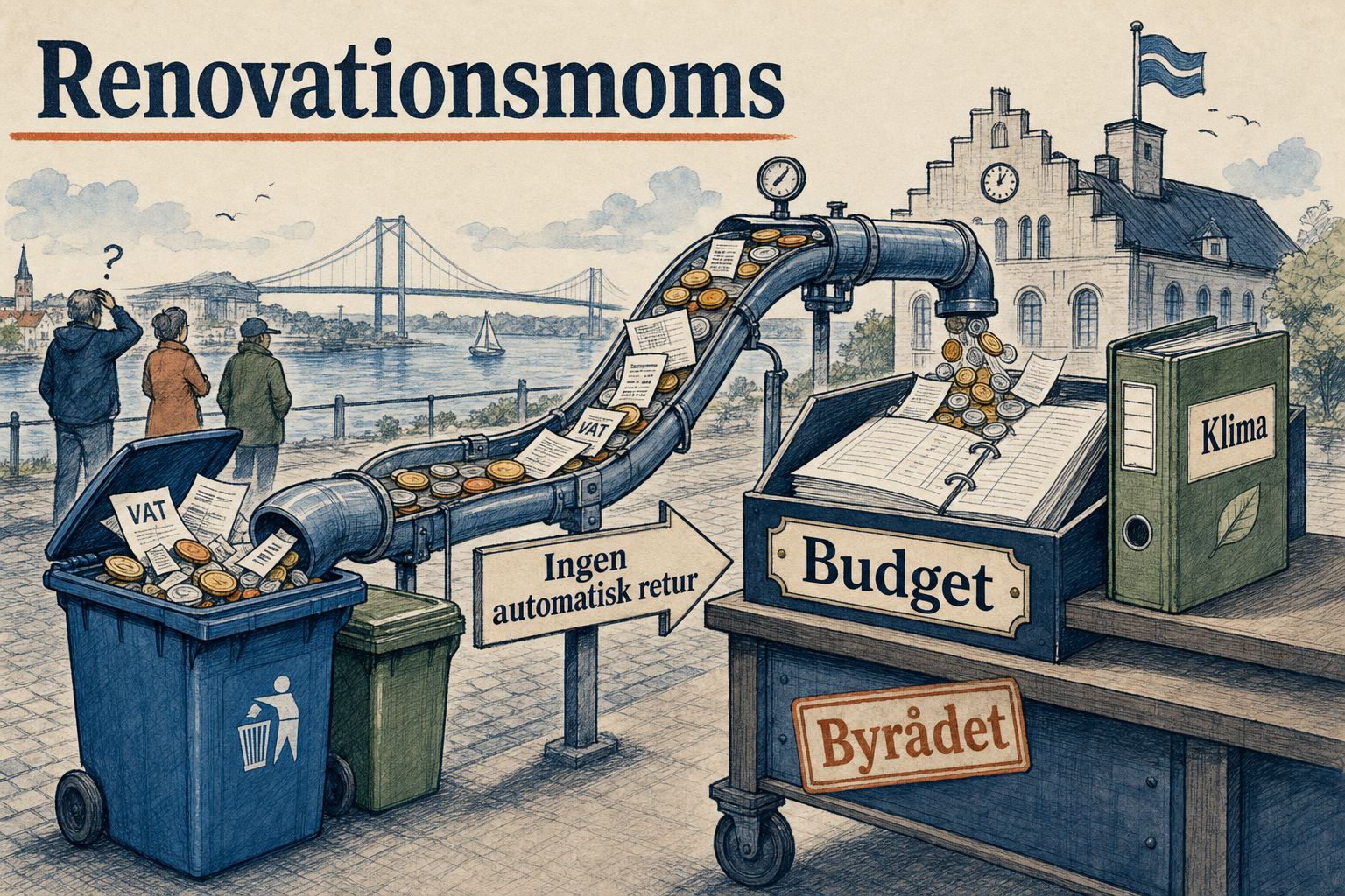 Illustration til: Renovationsmoms: Borgere får ikke automatisk penge retur