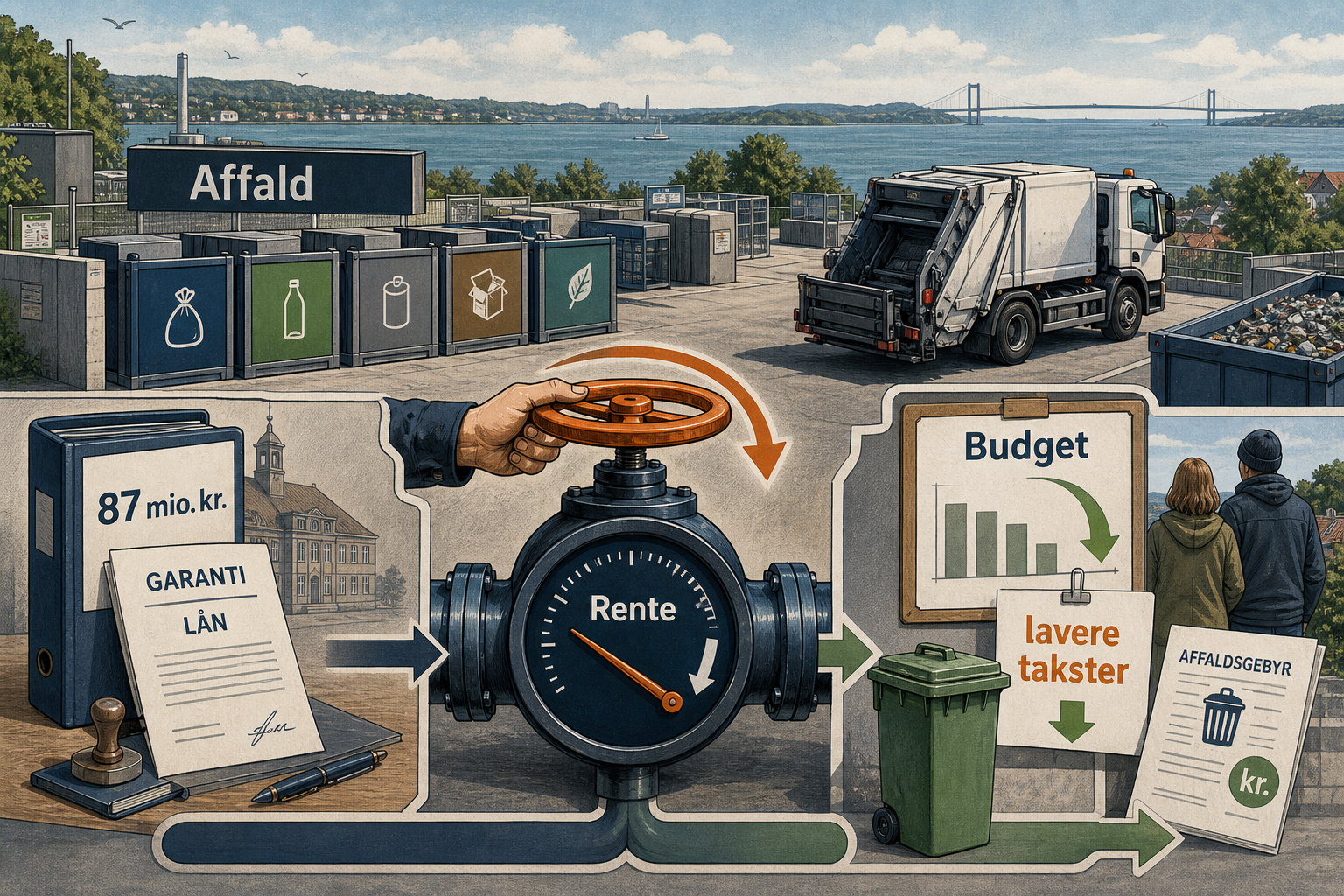Illustration til: Rentemanøvre skal holde prisen på affald nede