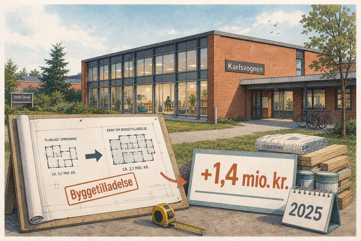 Illustration til: Uventet krav gør ombygning af Karlsvognen 1,4 millioner dyrere