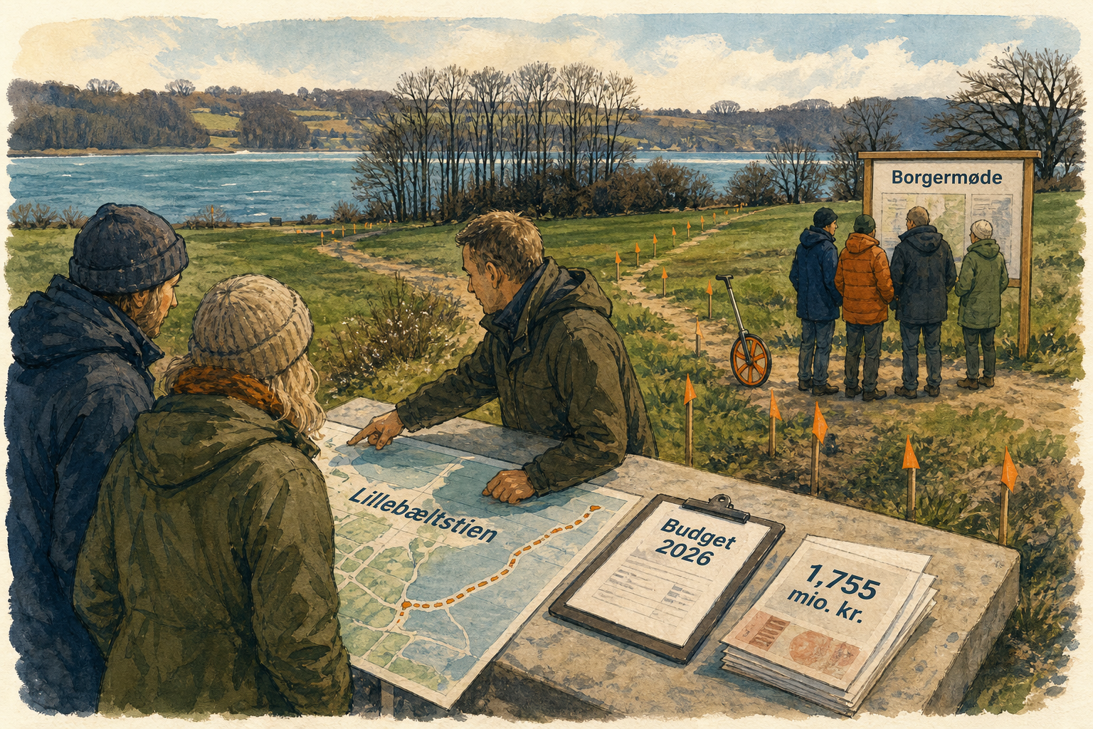 Illustration til: Byrådet frigiver 1,755 mio. kr. til næste skridt i Lillebæltstien