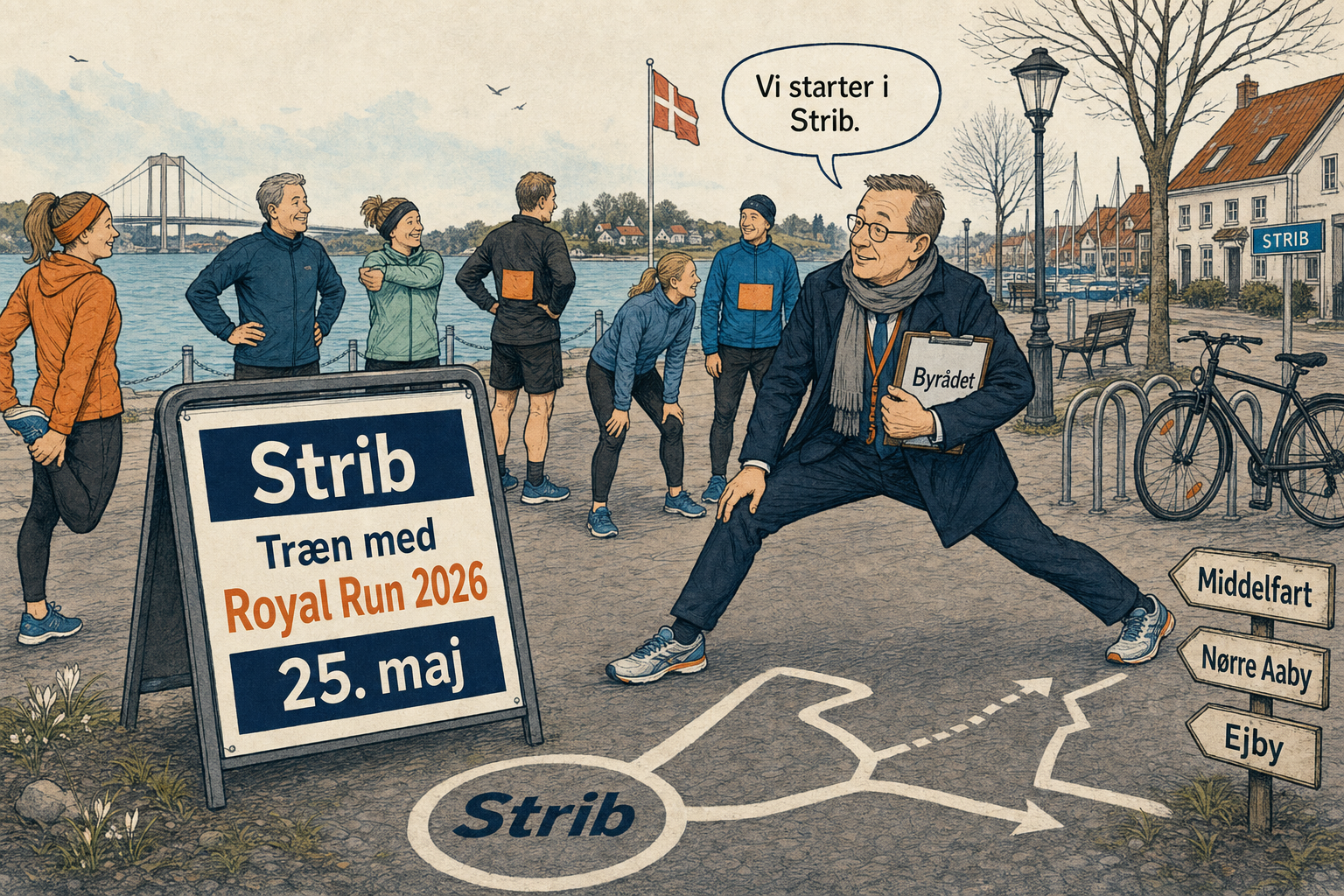 Illustration til: Royal Run-varmen begyndte i Strib – og flere fælles træninger er på vej