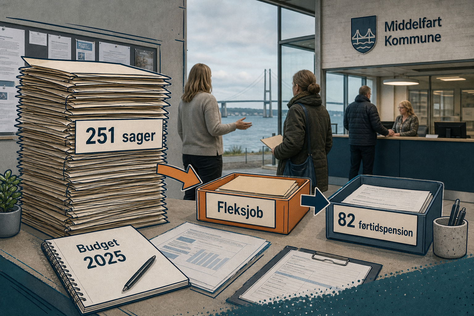 Illustration til: 251 sager i rehabiliteringsteamet: flest indstillinger til fleksjob i 2024