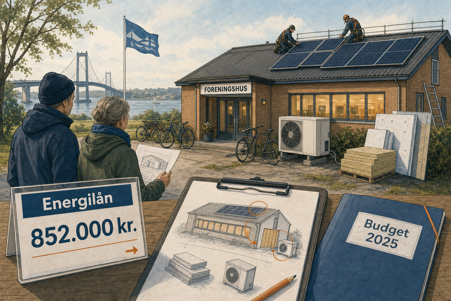 Illustration til: 852.000 kr. i energilån: Foreninger kan søge til lavere el- og varmeregning
