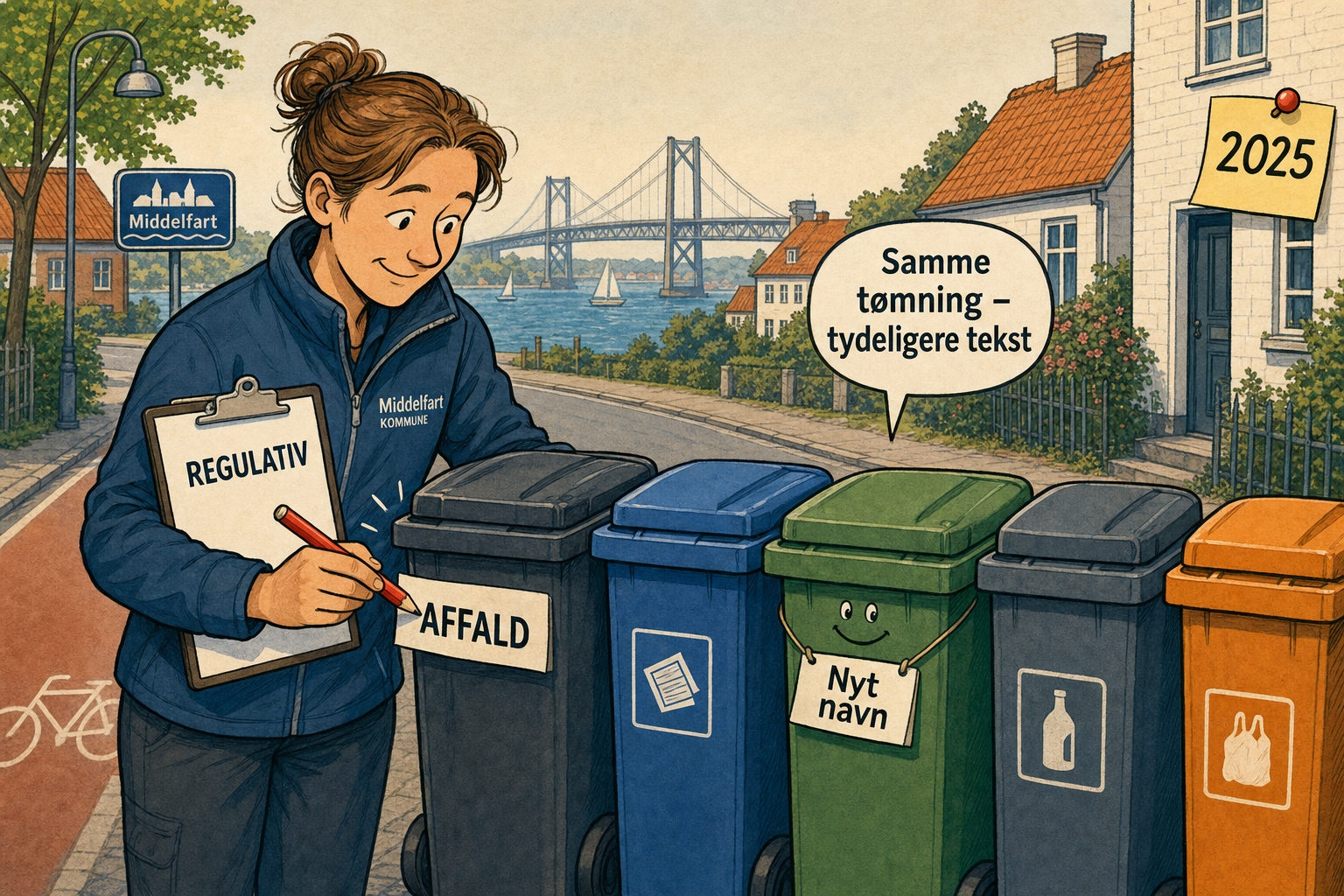 Illustration til: Affaldsregler opdateres: Nyt selskabsnavn og tydeligere tekst