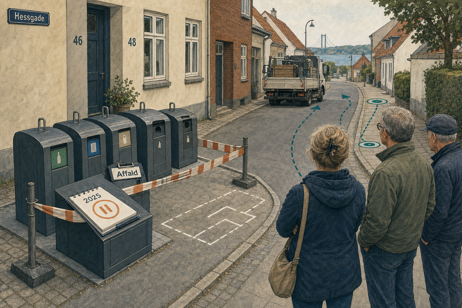 Illustration til: Affaldsstation i Hessgade sat på pause – punktet udgik af mødet