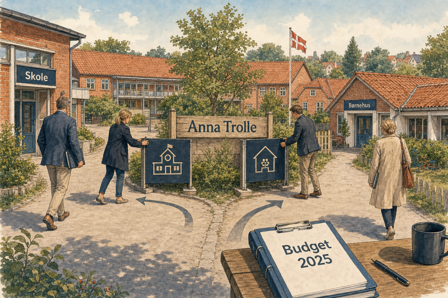 Illustration til: Anna Trolle-ordningen stoppes: Skole og børnehus får hver sin ledelse