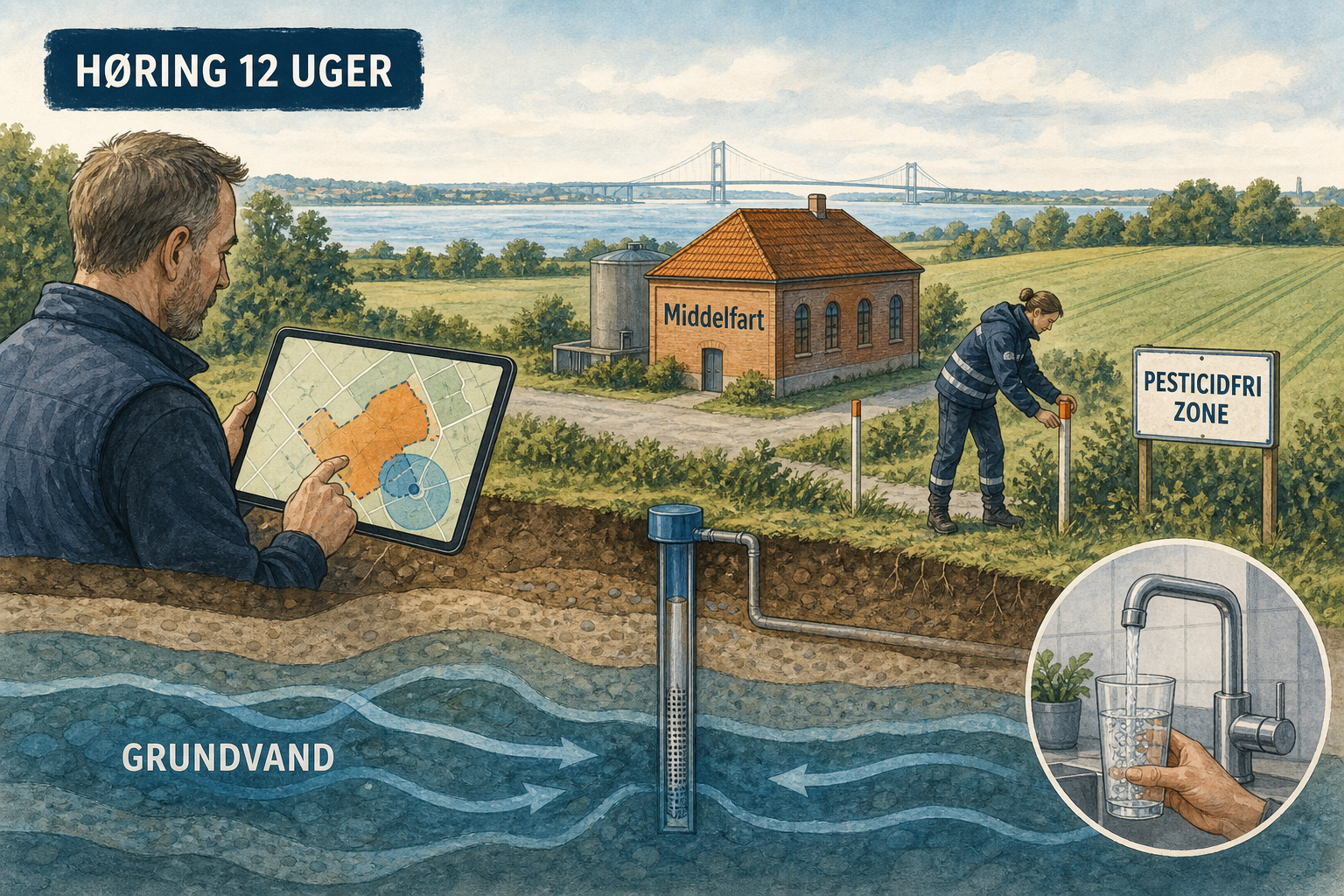 Illustration til: Drikkevandet kan få en ny beskyttelsesplan – forslag sendes i høring