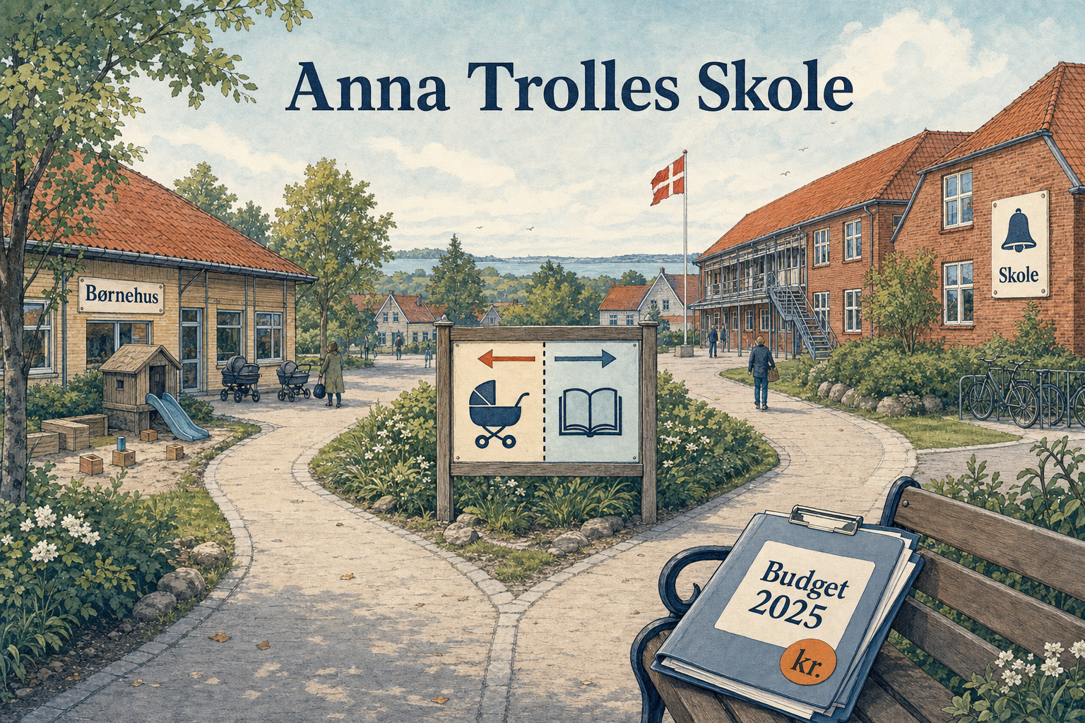 Illustration til: Fælles ledelse i Brenderup deles op: skole og børnehus får hver sin bestyrelse