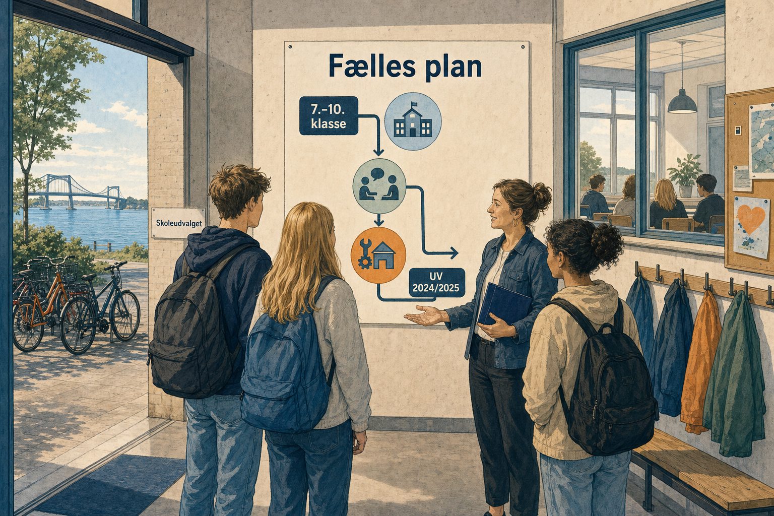 Illustration til: Ny plan skal guide elever i 7.-10. klasse efter UPV blev afskaffet