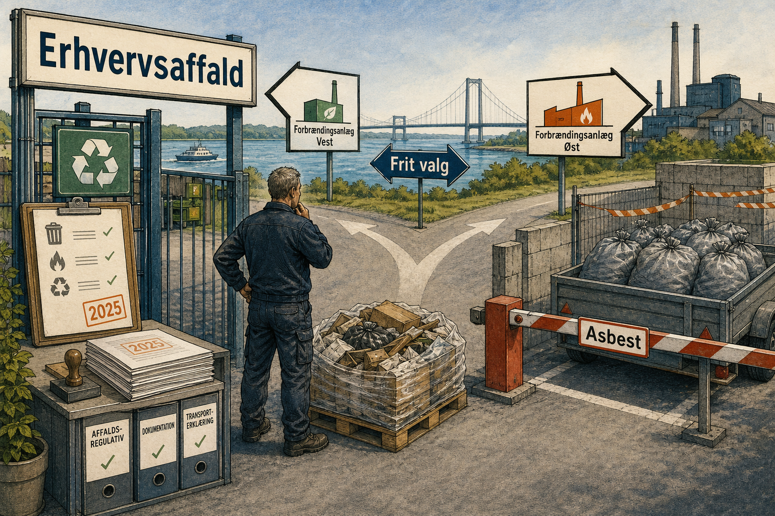 Illustration til: Nye affaldsregler: Virksomheder får friere valg ved brændbart affald