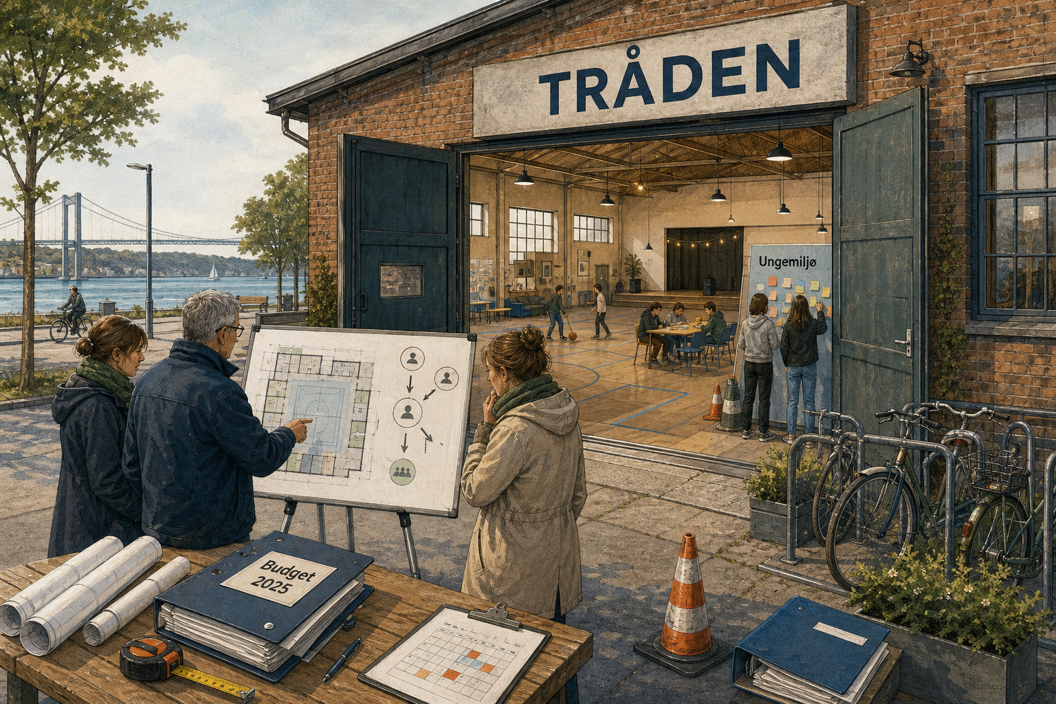 Illustration til: Tråden tager form: Ungeområde og drift blev vendt i udvalget