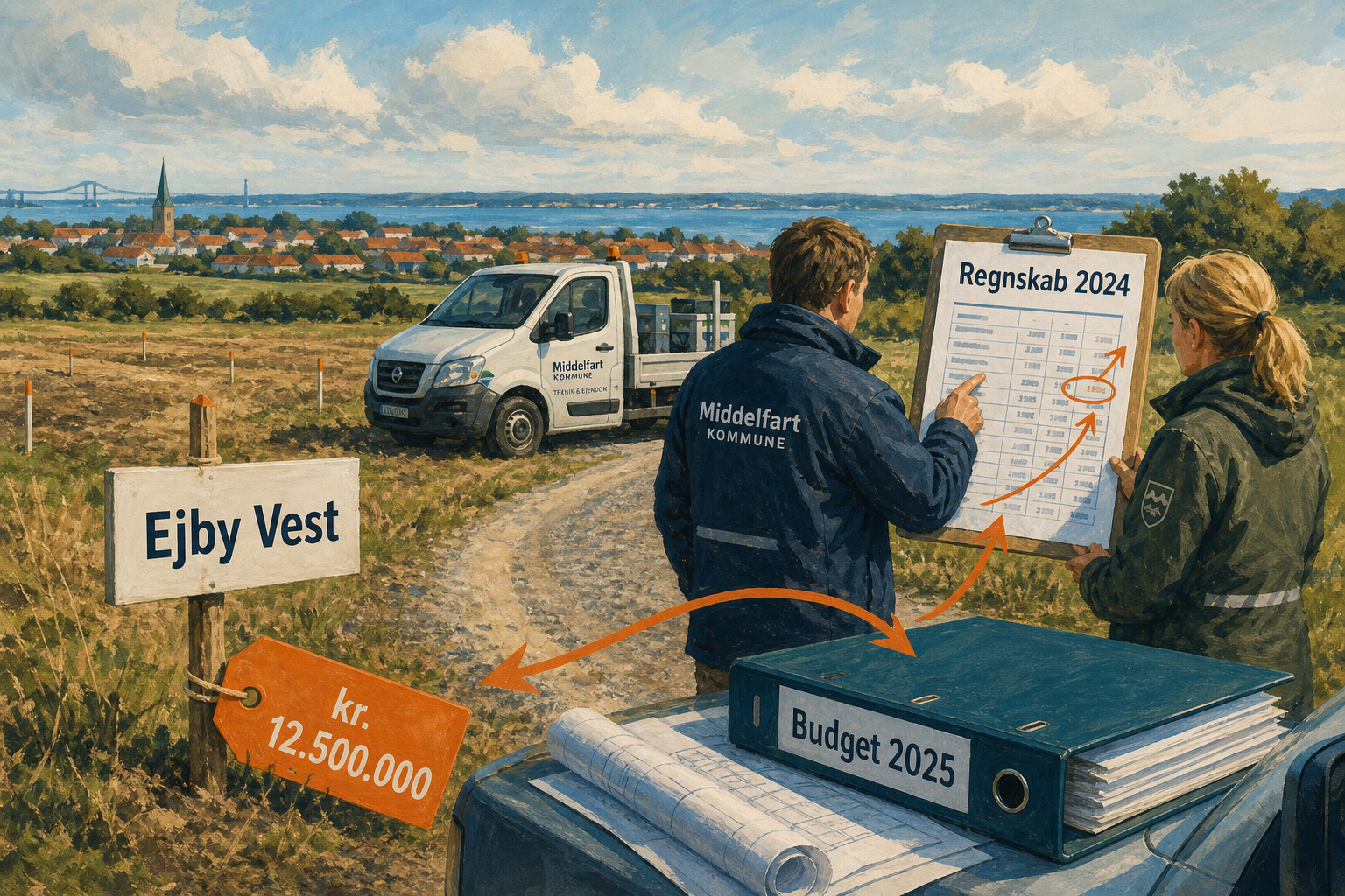 Illustration til: Ekstraregning på teknikområdet: jordkøb i Ejby Vest trækker op