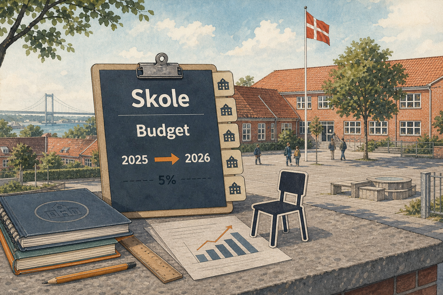 Illustration til: Fem skoler skal skære underskud ned: Afdrag svarer til lærerstillinger