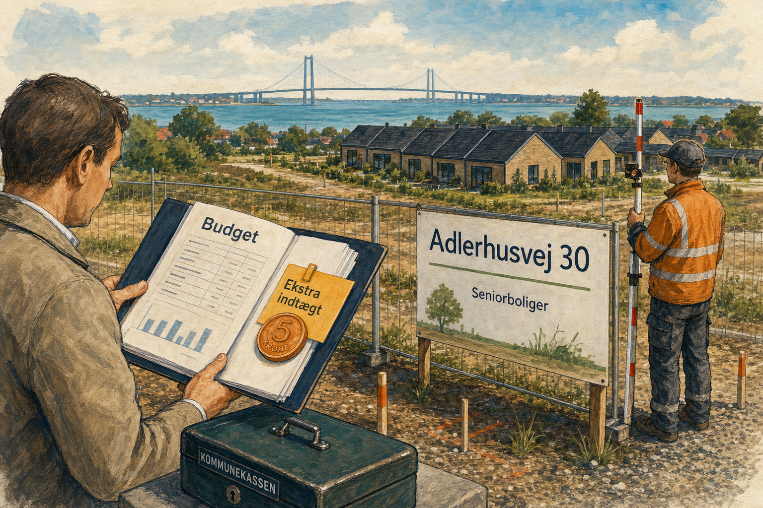 Illustration til: Grundsalget til seniorbofællesskab gav ekstra indtægt til kommunekassen