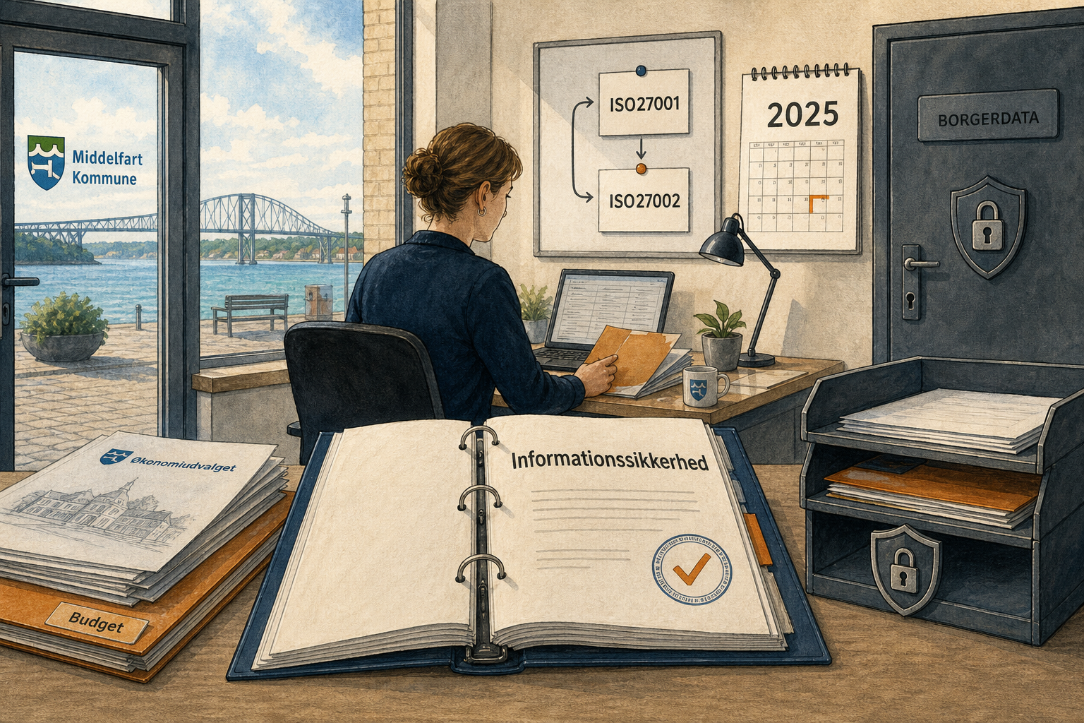 Illustration til: Kommunen holder fast i politik for datasikkerhed – ISO-arbejde fortsætter i 2025