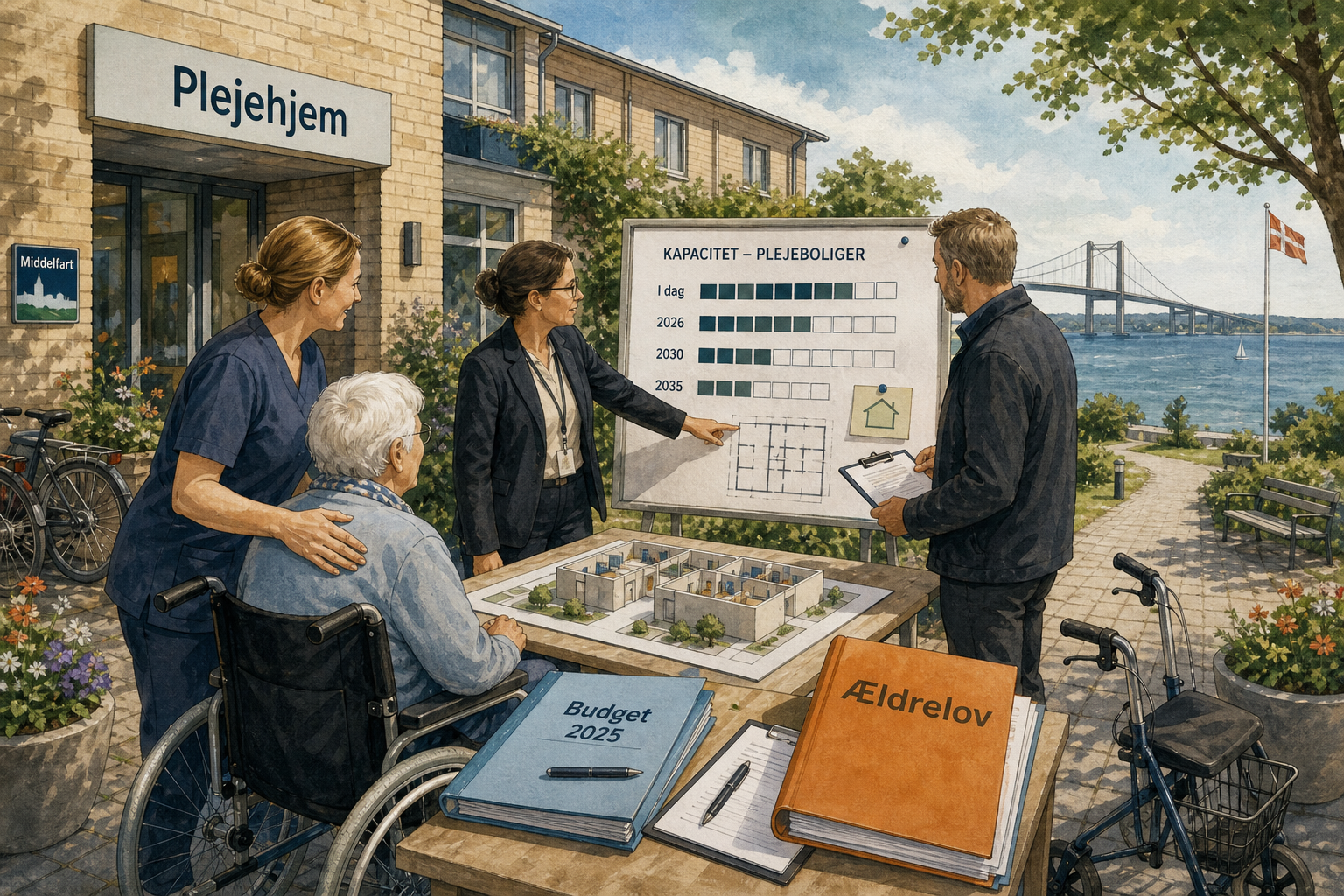 Illustration til: Ny Ældrelov og pres på plejeboliger blandt de temaer udvalget peger på