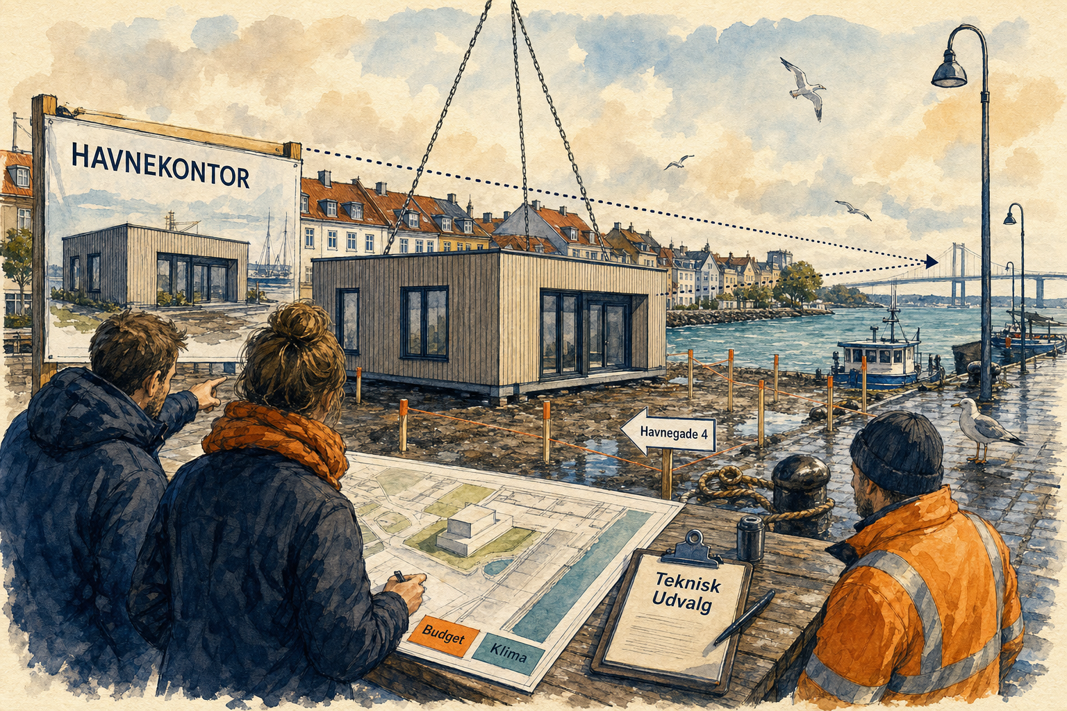 Illustration til: Nyt havnekontor får grønt lys ved Kulgrunden