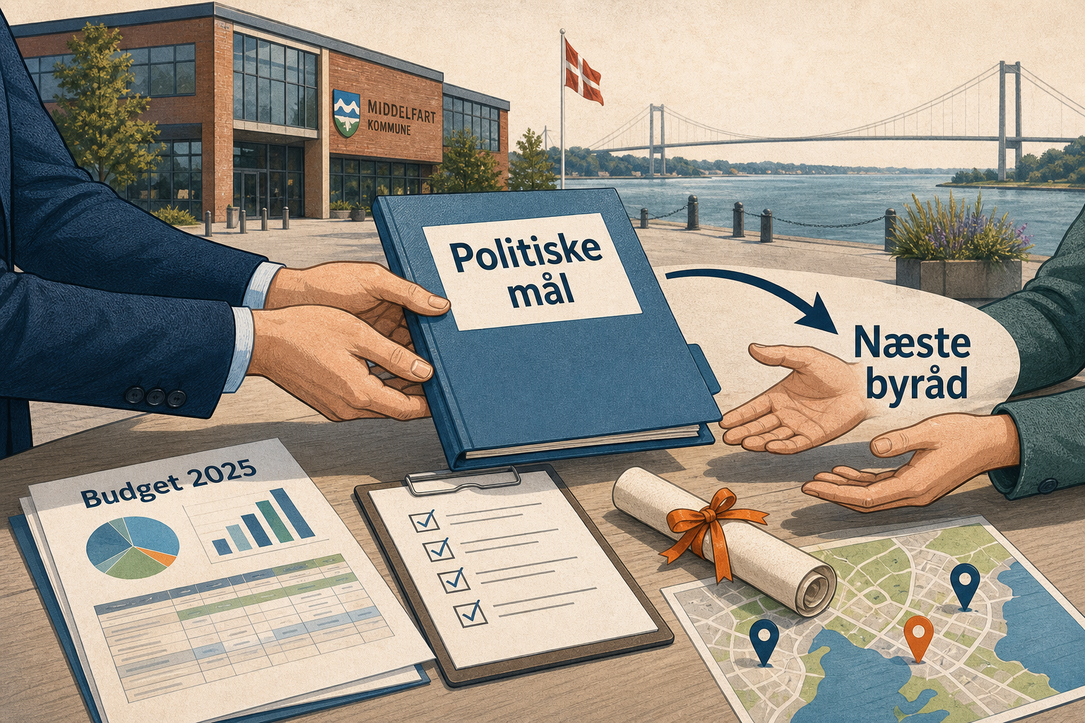 Illustration til: Sådan vil Økonomiudvalget give stafetten videre til næste byråd