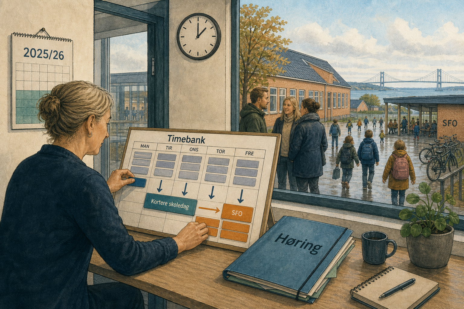 Illustration til: Skoleledere kan få grønt lys til kortere skoledage i 2025/26